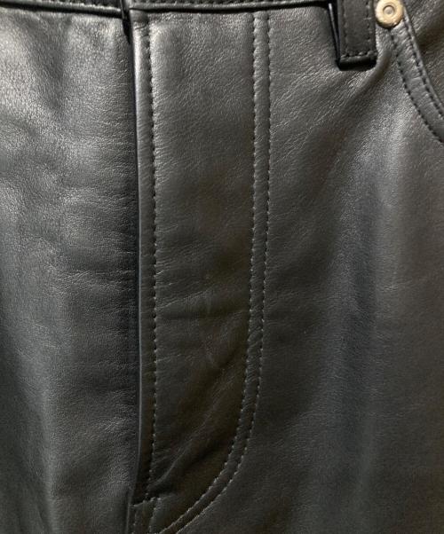 stussy（ステューシー）stussy (ステューシー) BIG OL' SHORT LEATHER ブラック サイズ:32の古着・服飾アイテム