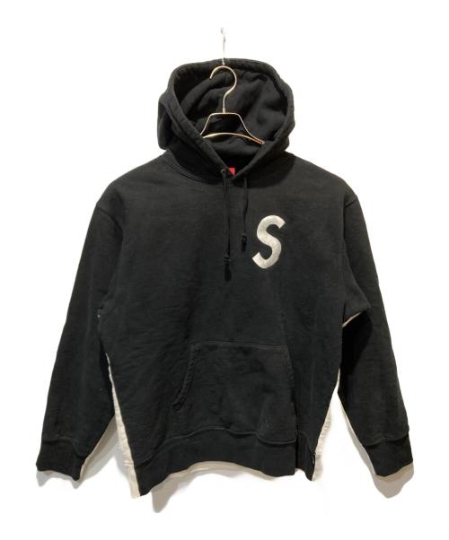SUPREME（シュプリーム）Supreme (シュプリーム) 21AW S Logo Split Hooded Sweatshirt ブラック×ホワイト サイズ:Mの古着・服飾アイテム