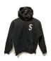 Supreme（シュプリーム）の古着「21AW S Logo Split Hooded Sweatshirt」｜ブラック×ホワイト