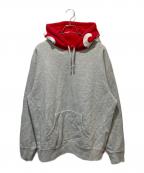SUPREMEシュプリーム）の古着「Contrast Hooded Sweatshirt」｜グレー×レッド