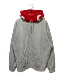 SUPREME（シュプリーム）の古着「Contrast Hooded Sweatshirt」｜グレー×レッド