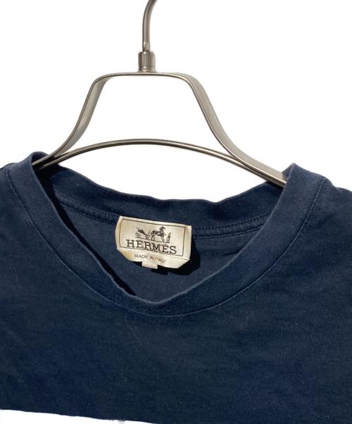 HERMES（エルメス）HERMES (エルメス) MEGA CHARIOT 3D Tシャツ ネイビー サイズ:XLの古着・服飾アイテム