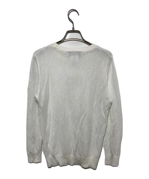 CHANEL（シャネル）CHANEL (シャネル) COCO スパンコールメッシュニット ホワイト サイズ:38の古着・服飾アイテム