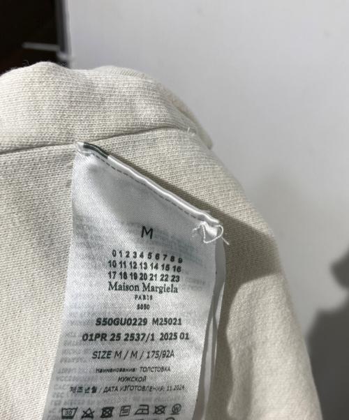 Maison Margiela（メゾンマルジェラ）Maison Margiela (メゾンマルジェラ) インサイドアウトラグランスウェット アイボリー サイズ:Mの古着・服飾アイテム
