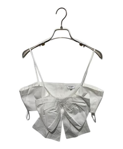 CHANEL（シャネル）CHANEL (シャネル) COCO ButtonCcamisole Tops ホワイト サイズ:36の古着・服飾アイテム