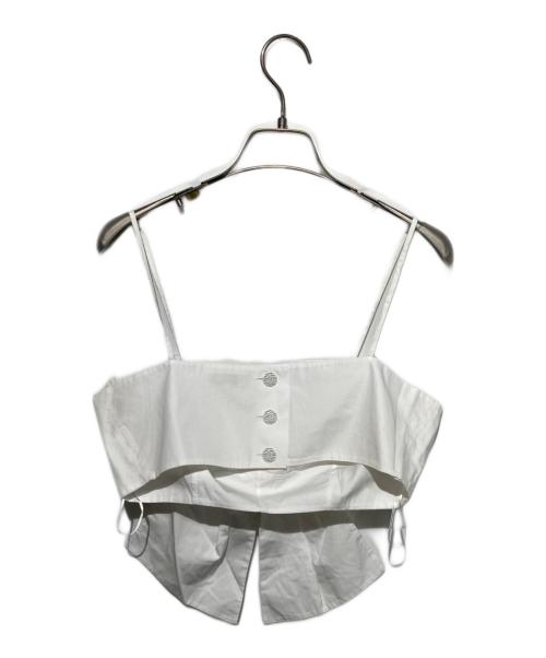 CHANEL（シャネル）CHANEL (シャネル) COCO ButtonCcamisole Tops ホワイト サイズ:36の古着・服飾アイテム