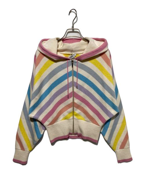 CHANEL（シャネル）CHANEL (シャネル) LA PAUSA カシミヤドルマンニットジップパーカー マルチカラー サイズ:36の古着・服飾アイテム
