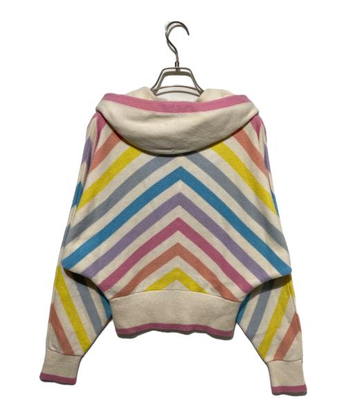 CHANEL（シャネル）CHANEL (シャネル) LA PAUSA カシミヤドルマンニットジップパーカー マルチカラー サイズ:36の古着・服飾アイテム