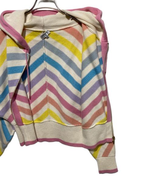 CHANEL（シャネル）CHANEL (シャネル) LA PAUSA カシミヤドルマンニットジップパーカー マルチカラー サイズ:36の古着・服飾アイテム