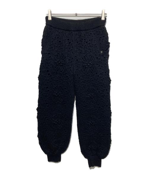 CHANEL（シャネル）CHANEL (シャネル) カシミヤニットジョガーパンツ ブラック サイズ:36の古着・服飾アイテム