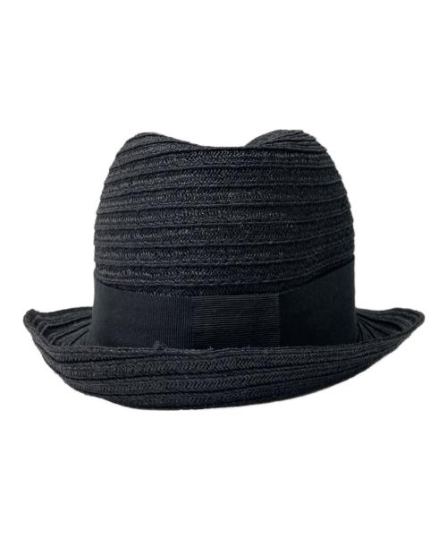 CHANEL（シャネル）CHANEL (シャネル) 中折れストローハット ブラック サイズ:Mの古着・服飾アイテム