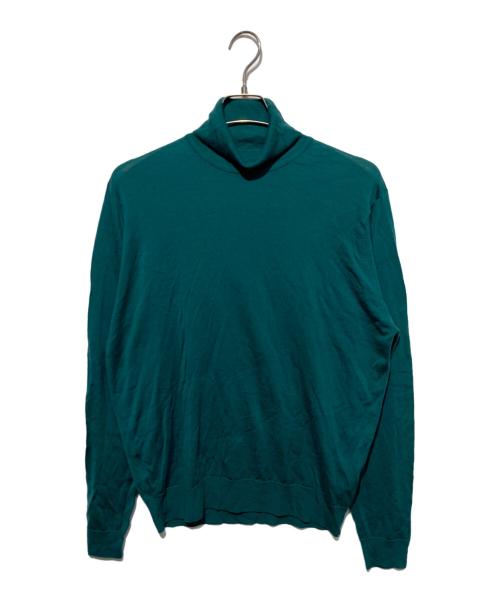 JOHN SMEDLEY（ジョンスメドレー）JOHN SMEDLEY (ジョンスメドレー) ウールタートルネックニット グリーン サイズ:Lの古着・服飾アイテム
