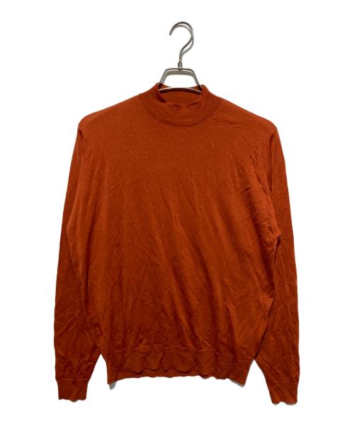 JOHN SMEDLEY（ジョンスメドレー）JOHN SMEDLEY (ジョンスメドレー) ウールモックネックニット オレンジ サイズ:Lの古着・服飾アイテム