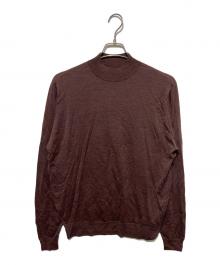 JOHN SMEDLEY（ジョンスメドレー）の古着「ウールモックネックニット」｜ブラウン