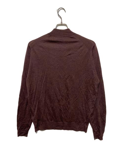 JOHN SMEDLEY（ジョンスメドレー）JOHN SMEDLEY (ジョンスメドレー) ウールモックネックニット ブラウン サイズ:Lの古着・服飾アイテム