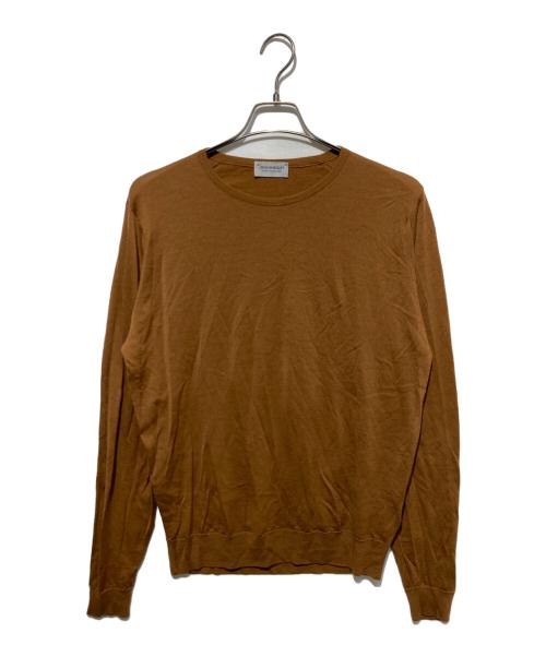 JOHN SMEDLEY（ジョンスメドレー）JOHN SMEDLEY (ジョンスメドレー) ウールクルーネックニット ブラウン サイズ:Lの古着・服飾アイテム