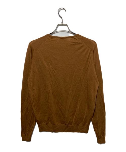 JOHN SMEDLEY（ジョンスメドレー）JOHN SMEDLEY (ジョンスメドレー) ウールクルーネックニット ブラウン サイズ:Lの古着・服飾アイテム
