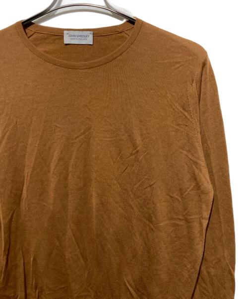 JOHN SMEDLEY（ジョンスメドレー）JOHN SMEDLEY (ジョンスメドレー) ウールクルーネックニット ブラウン サイズ:Lの古着・服飾アイテム