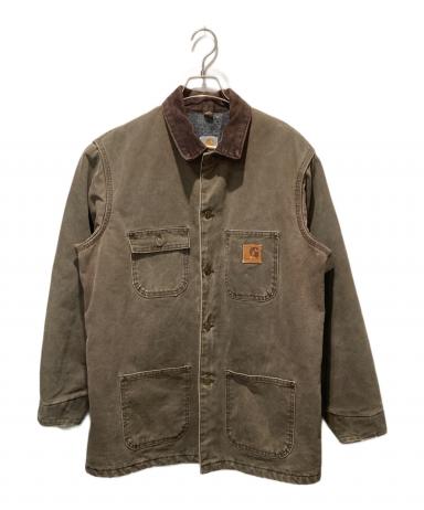 カーハート XL ハートタグ チェンジボタン ブランケット デニム チョアコート 中古・古着通販】CarHartt (カーハート) ブランケット付きチョアコート