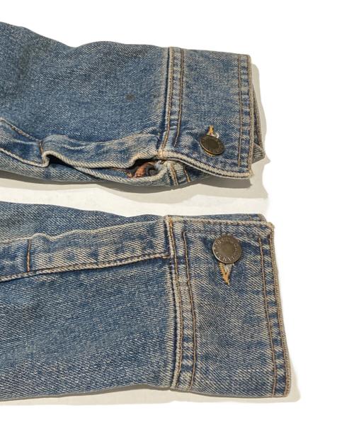 DOLCE & GABBANA（ドルチェ＆ガッバーナ）DOLCE & GABBANA (ドルチェ＆ガッバーナ) レオパードノーカラーベルトデザインデニムジャケット インディゴ サイズ:40の古着・服飾アイテム