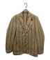 LARDINI（ラルディーニ）の古着「ストライプ柄リネンテーラードジャケット」｜ベージュ
