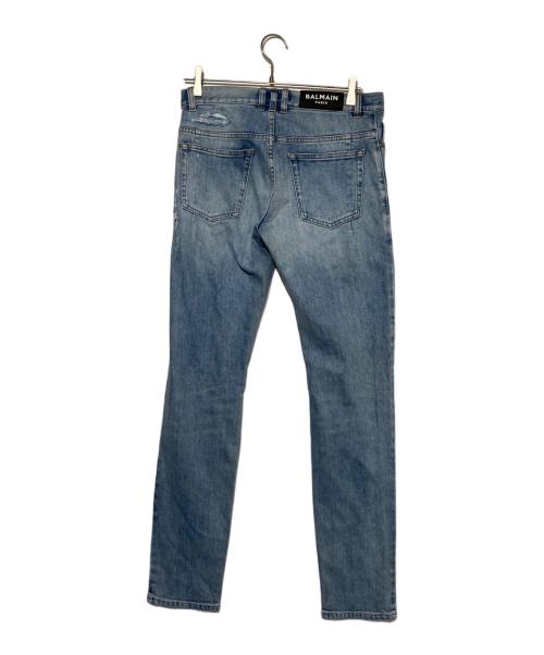 BALMAIN（バルマン）BALMAIN (バルマン) ダメージ加工デニムパンツ インディゴ サイズ:29の古着・服飾アイテム