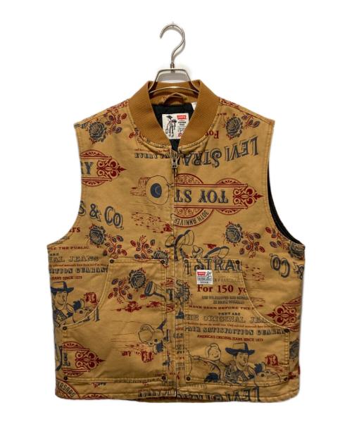 LEVI'S（リーバイス）LEVI'S (リーバイス) TOY STORY (トイストーリー) AOP Vest / オールオーバープリントベスト ベージュ サイズ:Mの古着・服飾アイテム