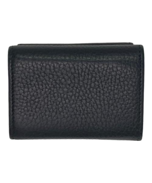 GUCCI（グッチ）GUCCI (グッチ) 三つ折りコンパクトウォレット ブラックの古着・服飾アイテム