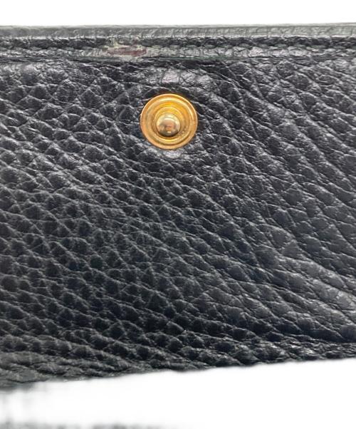 GUCCI（グッチ）GUCCI (グッチ) 三つ折りコンパクトウォレット ブラックの古着・服飾アイテム