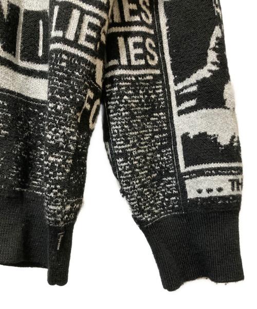 SUPREME（シュプリーム）SUPREME (シュプリーム) 18AW Newsprint Sweater ブラック サイズ:Lの古着・服飾アイテム