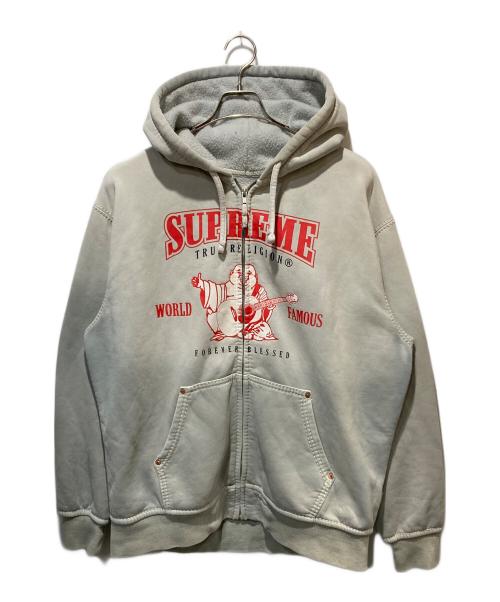 SUPREME（シュプリーム）SUPREME (シュプリーム) TRUE RELIGION (トゥルー レリジョン) 21AW Zip Up Hooded Sweatshirt グレー サイズ:Lの古着・服飾アイテム