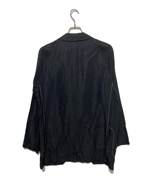Yohji Yamamoto pour homme（ヨウジヤマモト プールオム）Yohji Yamamoto pour homme (ヨウジヤマモト プールオム) ステッチワークリネン混ジャケット ブラック サイズ:Mの古着・服飾アイテム
