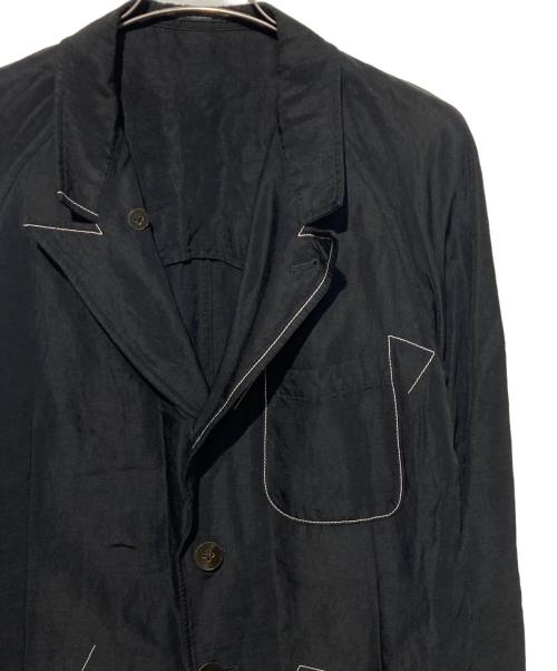 Yohji Yamamoto pour homme（ヨウジヤマモト プールオム）Yohji Yamamoto pour homme (ヨウジヤマモト プールオム) ステッチワークリネン混ジャケット ブラック サイズ:Mの古着・服飾アイテム