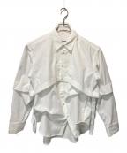 OMMOオーエムエムオー）の古着「2WAY TUCK LAYERED SHIRT」｜ホワイト