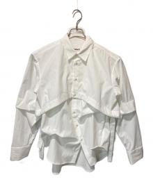 OMMO（オーエムエムオー）の古着「2WAY TUCK LAYERED SHIRT」｜ホワイト