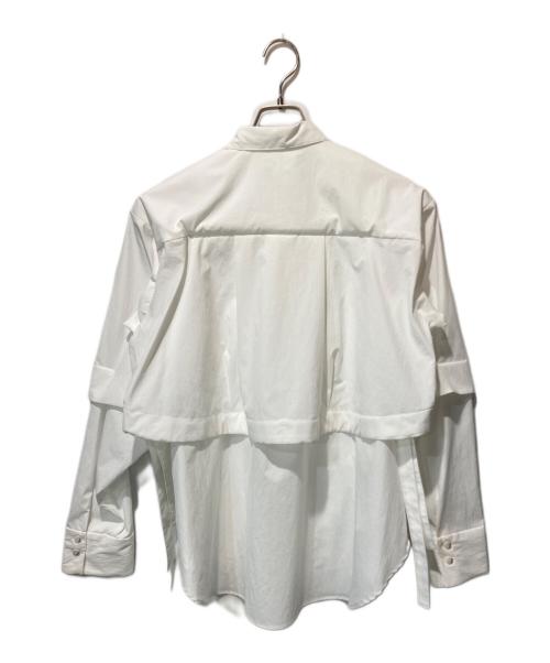 OMMO（オーエムエムオー）OMMO (オーエムエムオー) 2WAY TUCK LAYERED SHIRT ホワイト サイズ:FREEの古着・服飾アイテム
