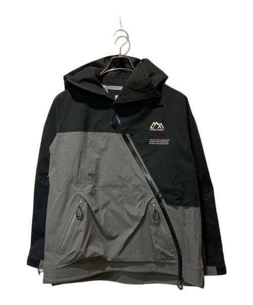 OUTDOOR GARMENT（アウトドアガーメント）OUTDOOR GARMENT (アウトドアガーメント) SLASH SHELL COEXISTマウンテンパーカー ブラック×グレー サイズ:Lの古着・服飾アイテム