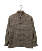 SAY HELLOセイハロー）の古着「Flannel China Shirts / フランネルチャイナシャツ」｜グレー