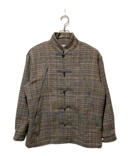 SAY HELLO（セイハロー）SAY HELLO (セイハロー) Flannel China Shirts / フランネルチャイナシャツ グレー サイズ:Lの古着・服飾アイテム