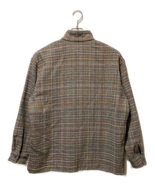 SAY HELLO（セイハロー）SAY HELLO (セイハロー) Flannel China Shirts / フランネルチャイナシャツ グレー サイズ:Lの古着・服飾アイテム