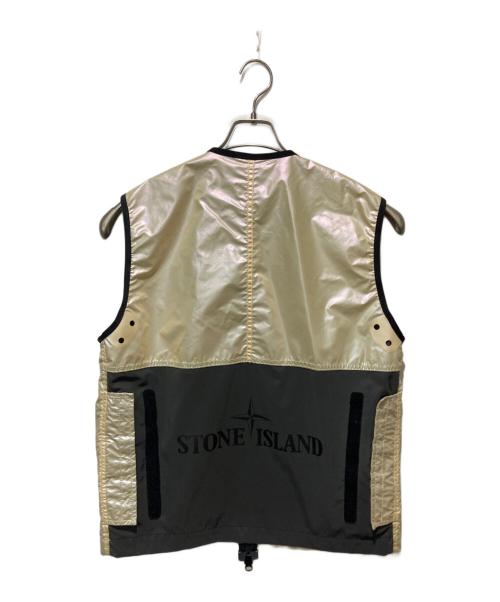 STONE ISLAND（ストーンアイランド）STONE ISLAND (ストーンアイランド) Iridescent Coating Tela with Reflex Mat Vest ホワイト サイズ:Lの古着・服飾アイテム