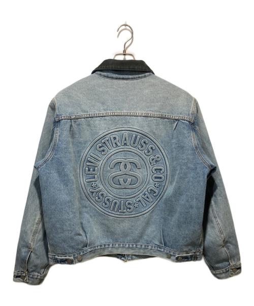 LEVI'S（リーバイス）LEVI'S (リーバイス) stussy (ステューシー) Embossed Trucker Jacket インディゴ サイズ:Lの古着・服飾アイテム