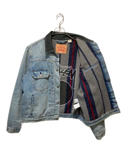 LEVI'S（リーバイス）LEVI'S (リーバイス) stussy (ステューシー) Embossed Trucker Jacket インディゴ サイズ:Lの古着・服飾アイテム