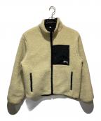 stussyステューシー）の古着「REVERSIBLE 8BALL SHERPA JACKET」｜ホワイト