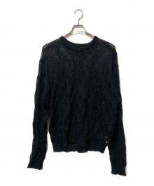 stussy（ステューシー）の古着「LOOSE KNIT CROSS CABLE」｜ブラック