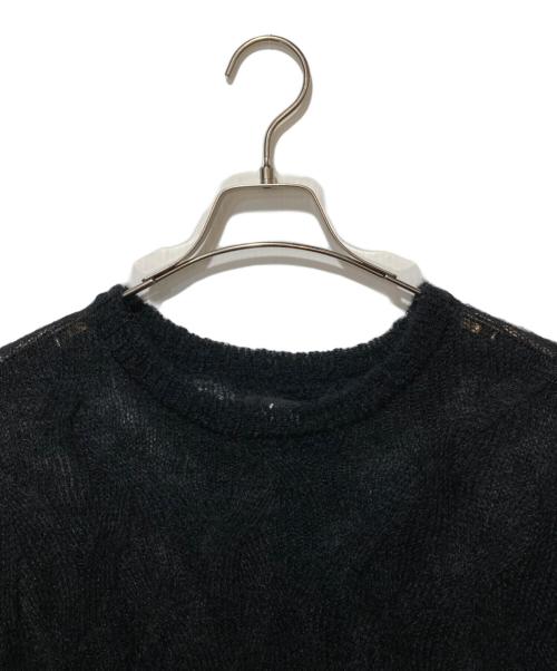 stussy（ステューシー）stussy (ステューシー) LOOSE KNIT CROSS CABLE ブラック サイズ:Lの古着・服飾アイテム