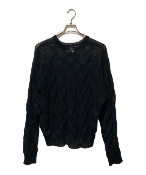 stussy（ステューシー）stussy (ステューシー) LOOSE KNIT CROSS CABLE ブラック サイズ:Lの古着・服飾アイテム