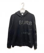 BURBERRYバーバリー）の古着「ホースフェリープリントパーカー」｜ブラック