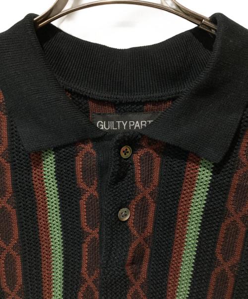 WACKO MARIA（ワコマリア）WACKO MARIA (ワコマリア) 24SS STRIPED JACQUARD SUMMER KNIT POLO SHIRT ブラウン×グリーン サイズ:Lの古着・服飾アイテム