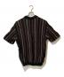 WACKO MARIA (ワコマリア) 24SS STRIPED JACQUARD SUMMER KNIT POLO SHIRT ブラウン×グリーン サイズ:L：10000円